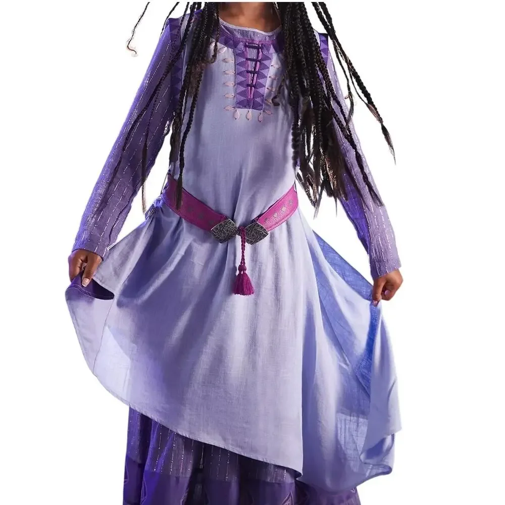 Disney Wish Asha Kids Linen Blend Costume Dress Halloween Size 7/8 New With Tags
